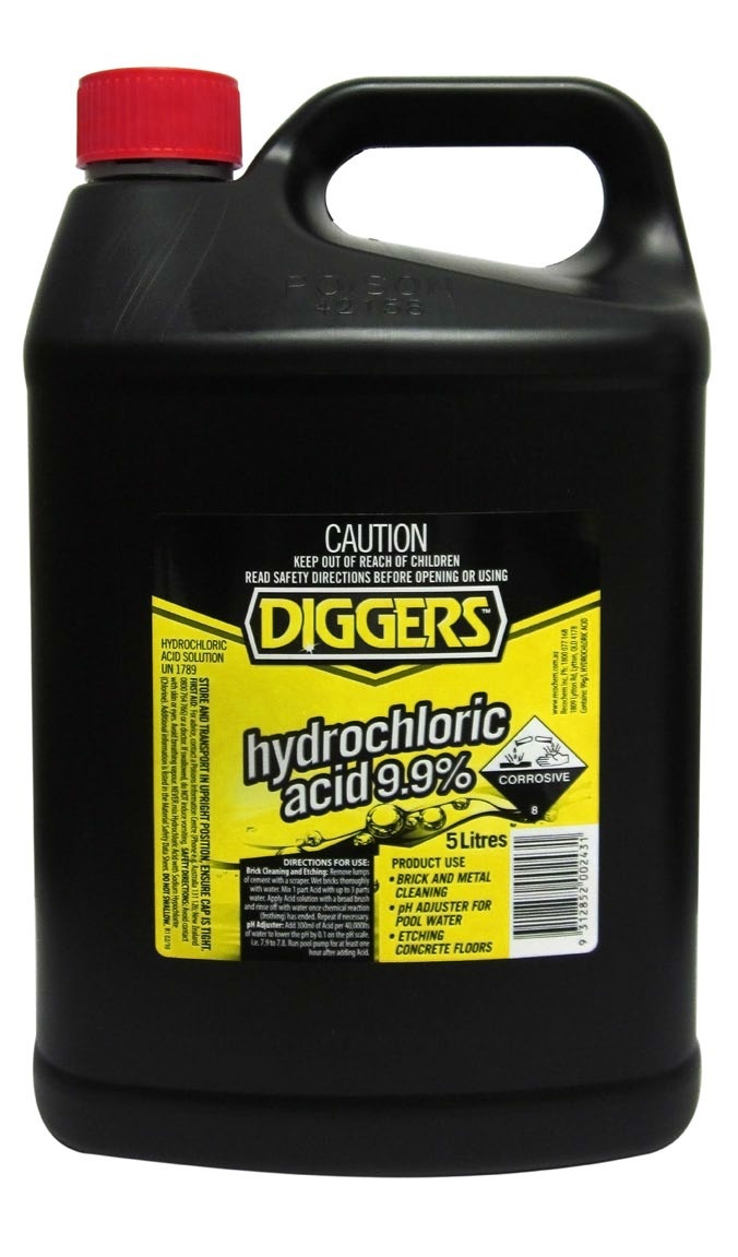 Hydrochloric Acid 9.9 5L Bottle